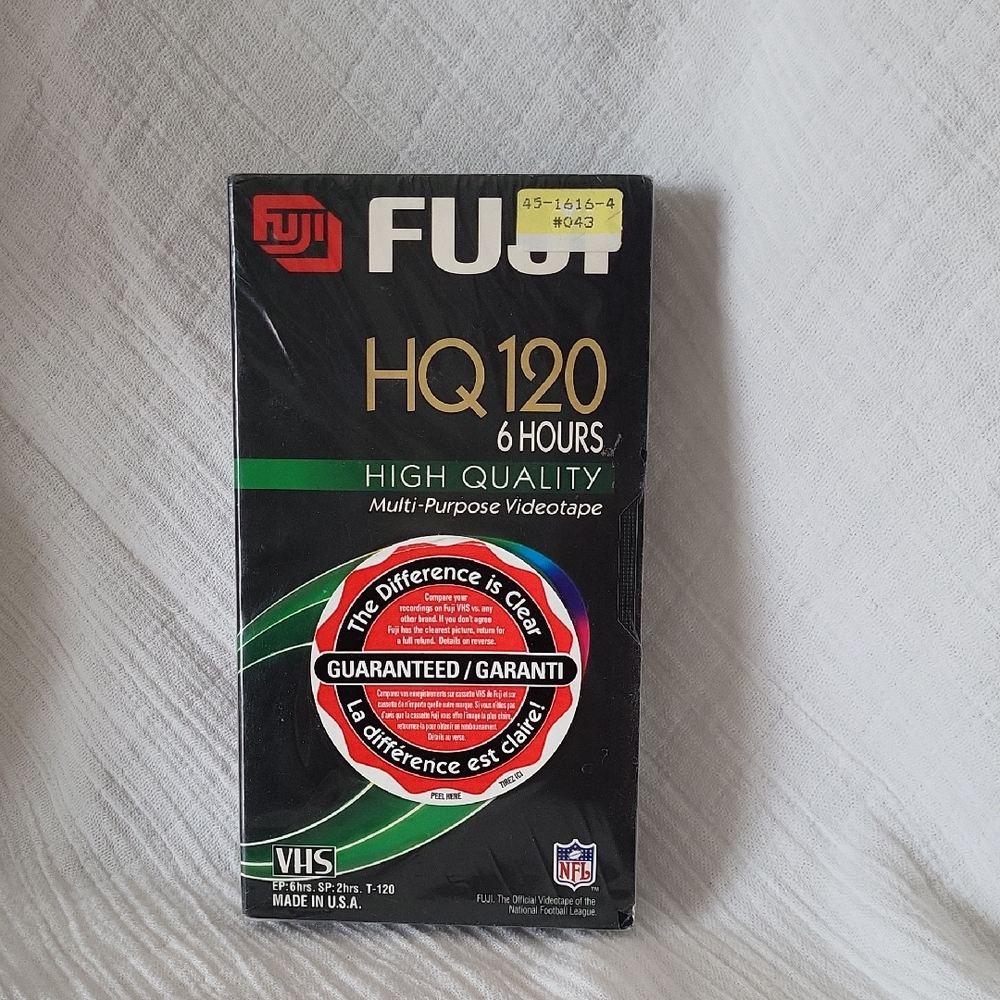 Fuji Film Blank VHS 6 Hours Cassette Tape High Quality HQ T-120 NEW